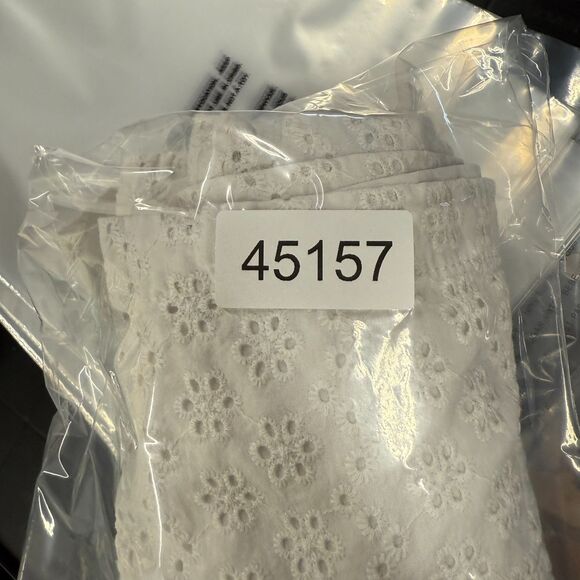 Loft Shorts Women M Medium White Floral Embroidered High Rise Chino Drawstring - Picture 8 of 8